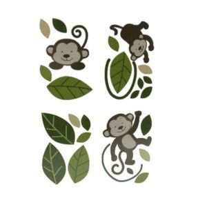 BABIES"R"US BROWN MONKEY WALL/WINDOW DECALS
